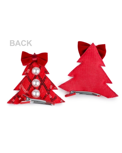Párty sponky do vlasov vianočný stromček - 1 pár | Mimib