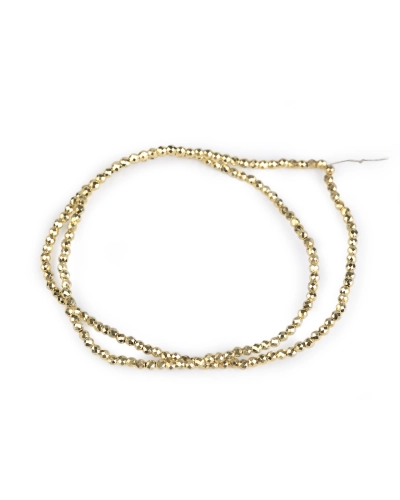 Sklenené korálky brúsené ohňovky 2 mm metalické, na drôtiku - 1 sáčok | Mimib