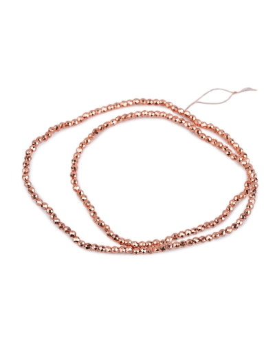 Sklenené korálky brúsené ohňovky 2 mm metalické, na drôtiku - 1 sáčok | Mimib