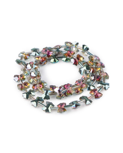 Sklenené korálky brúsené mašličky a hladké tyčky na drôtiku - 1 sáčok | Mimib