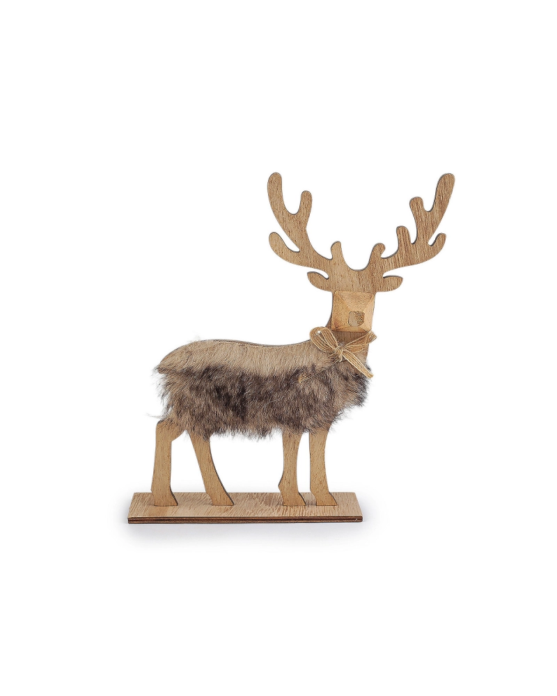 Drevený jeleň výška 21,5 cm - 1 ks | Mimib