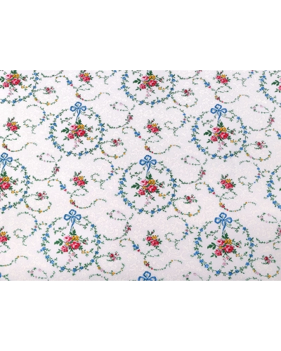 Bavlnená látka / plátno kvetinové venčeky - 1 m | Mimib