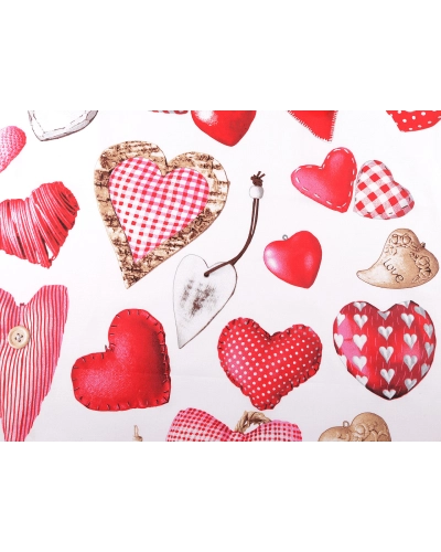 Bavlnená látka / plátno srdce - 1 m | Mimib