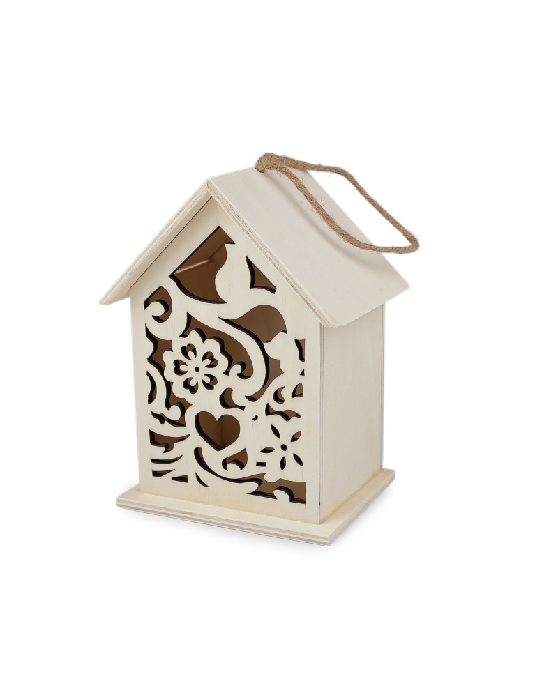 Závesný drevený domček / búdka na domaľovanie - 1 ks | Mimib
