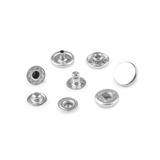 Kovové cvoky Ø12 mm na stredne hrubé látky, z nerezovej ocele - 50 sada | Mimib