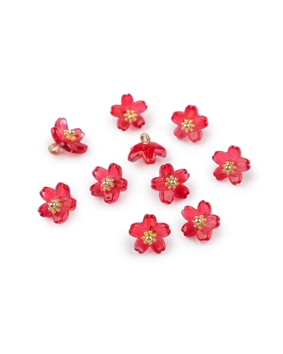 Plastové koráliky / prívesky kvet na výrobu bižutérie a príveskov Ø10 mm - 10 ks | Mimib