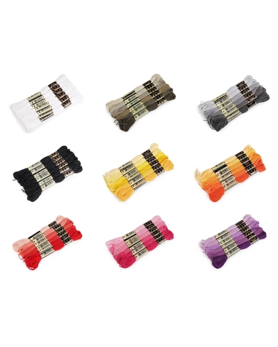 Priadza vyšívacia typ mouline AIRO sada odtieňov 6 ks/8 m - 6 ks | Mimib