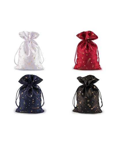 Vianočné darčekové vrecúško hviezdy 20x30 cm - 1 ks | Mimib