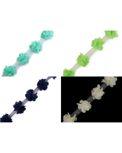 Paszomány virág tüllön szélessége 60 mm | Mimib