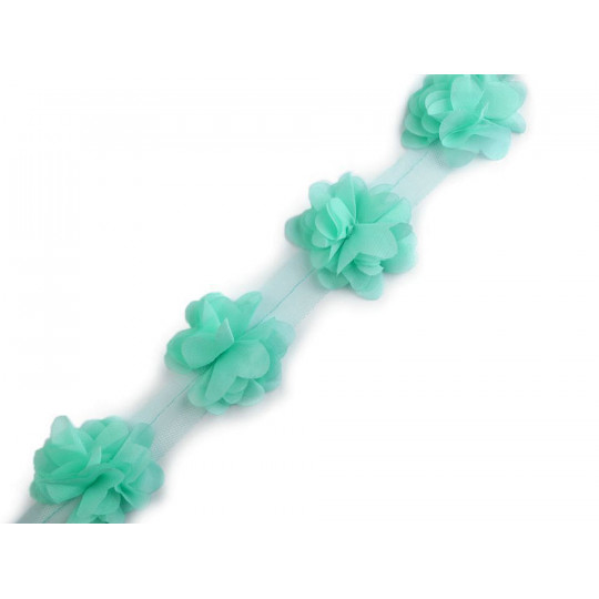 Paszomány virág tüllön szélessége 60 mm | Mimib