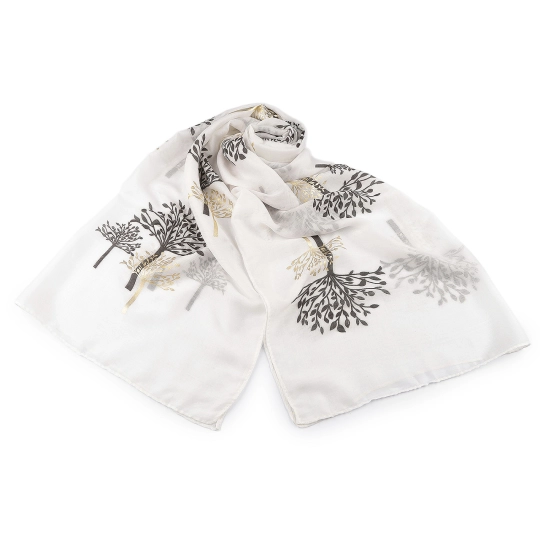 Šatka / šál so zlatou potlačou 70x175 cm - 1 ks | Mimib