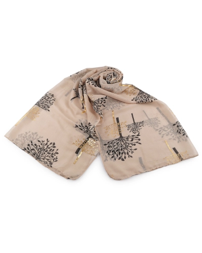 Šatka / šál so zlatou potlačou 70x175 cm - 1 ks | Mimib