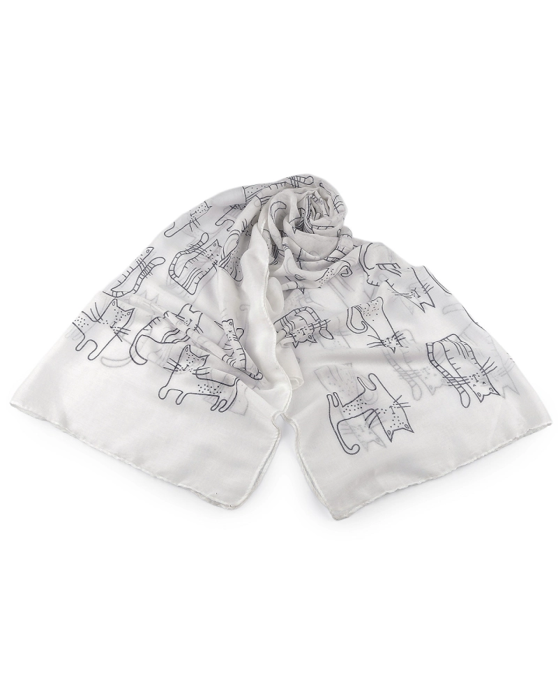 Letná šatka / šál mačky 70x180 cm - 1 ks | Mimib