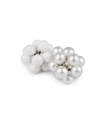 Vianočná sklenená banka na drôtiku Ø2 cm - mat a lesk - 12 ks | Mimib