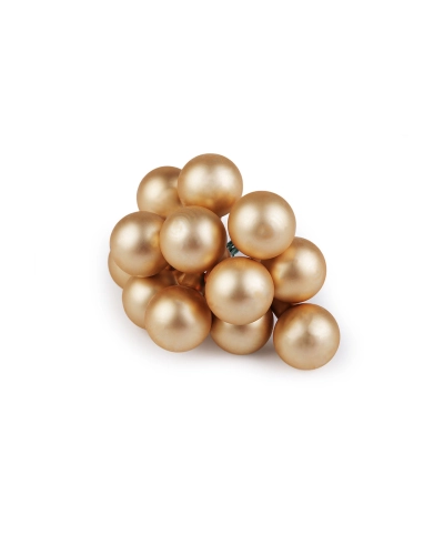 Vianočná sklenená banka na drôtiku Ø2 cm - mat a lesk - 12 ks | Mimib