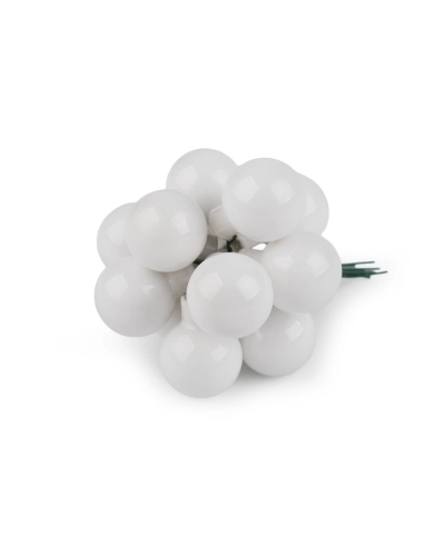 Vianočná sklenená banka na drôtiku Ø2,5 cm - mat a lesk - 12 ks | Mimib