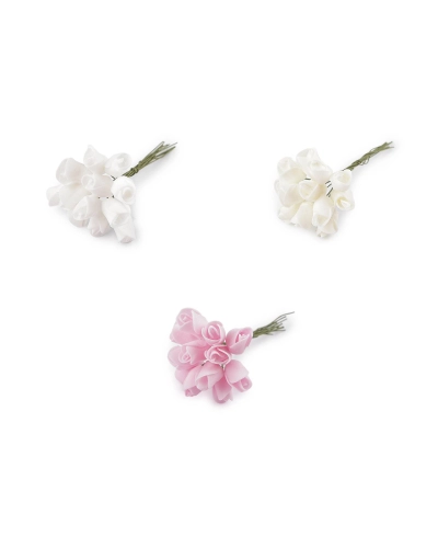 Umelá penová mini ruža na drôtiku - 1 zväzok | Mimib