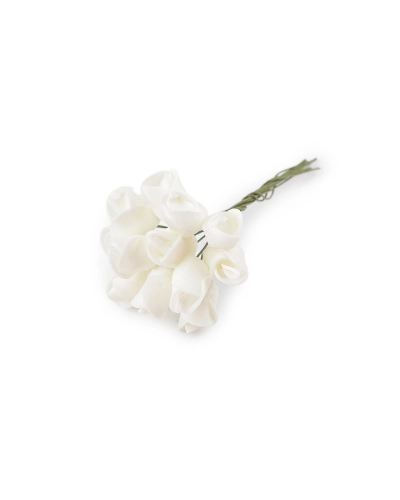 Umelá penová mini ruža na drôtiku - 1 zväzok | Mimib