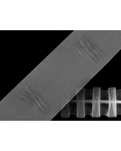 Záclonovka šírka 10 cm s pútkami na navlečenie na tyč - 50 m | Mimib