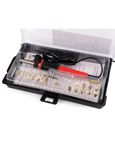 Súprava na vypaľovanie do dreva, kože - gravírovacie pero, pyrograf, spájka - 1 sada | Mimib