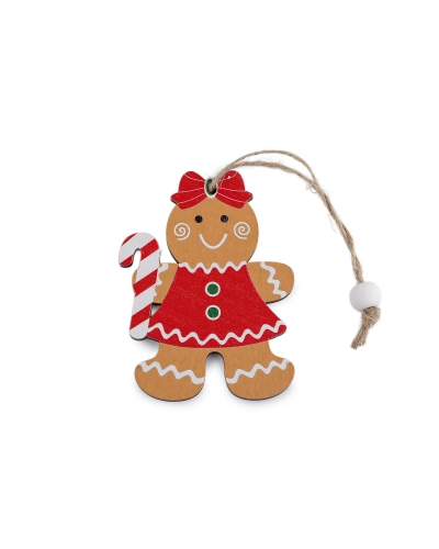 Vianočné drevené perníčky na zavesenie - 2 ks | Mimib