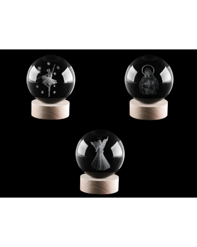 LED svietiaca sklenená guľa Ø10 cm - 1 ks | Mimib