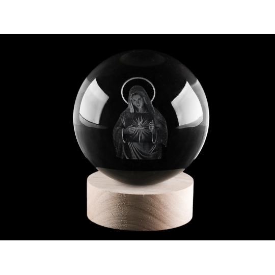 LED svietiaca sklenená guľa Ø10 cm - 1 ks | Mimib