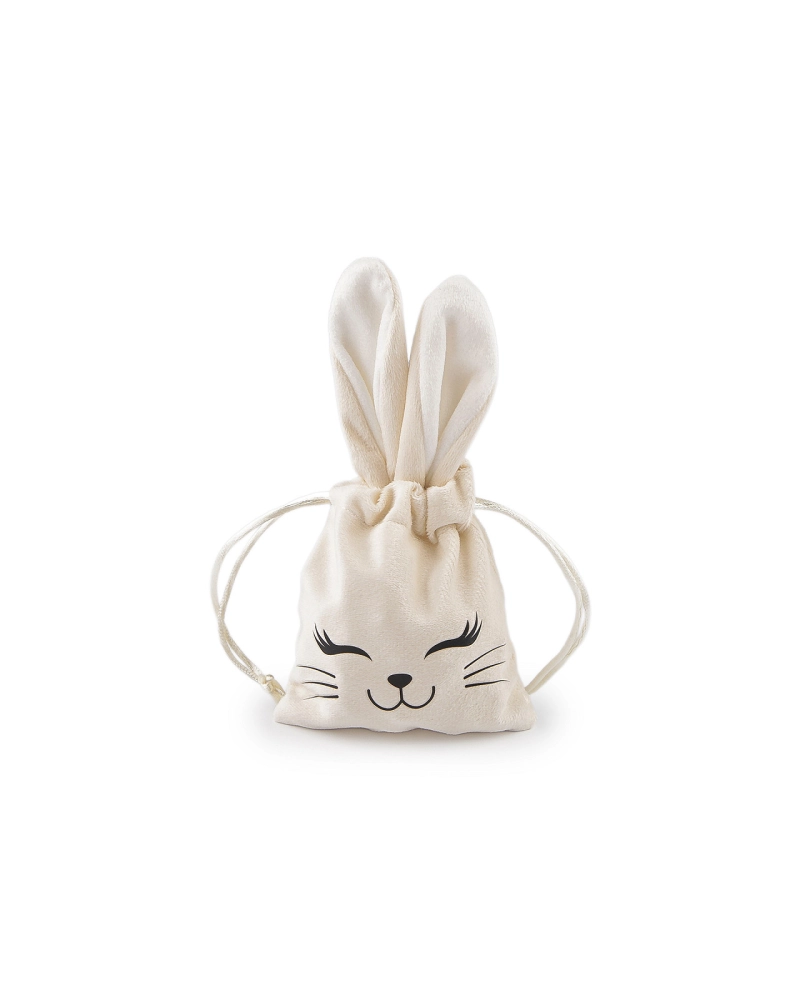 Darčekové vrecúško zajačik 9x16 cm zamatové - 1 ks | Mimib