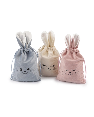 Darčekové vrecúško zajačik 15x28 cm zamatové - 1 ks | Mimib