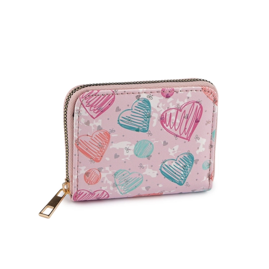 Dievčenská peňaženka srdce 9x11 cm - 1 ks | Mimib