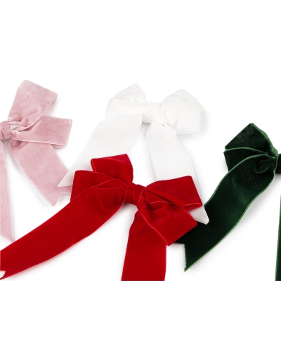 Vianočná mašľa zamatová dvojitá 13x18 cm - 6 ks | Mimib