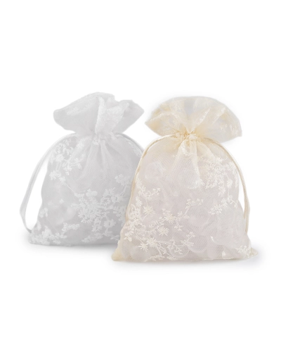 Darčekové vrecúško vyšívané 13x18 cm - 10 ks | Mimib