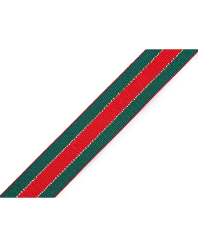 Vianočná stuha s lurexom šírka 25 mm - 22.5 m | Mimib