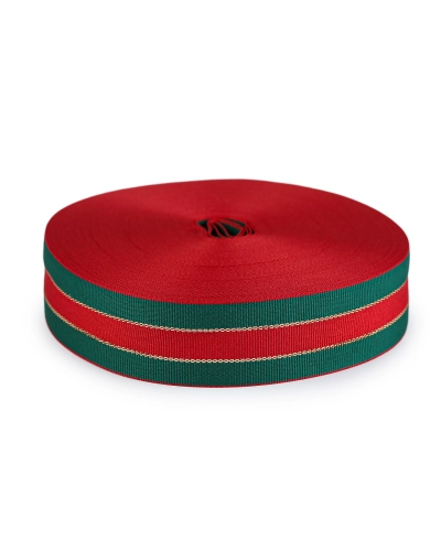 Vianočná stuha s lurexom šírka 25 mm - 22.5 m | Mimib