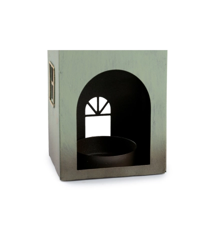 Kovový domček na sviečku - 1 ks | Mimib