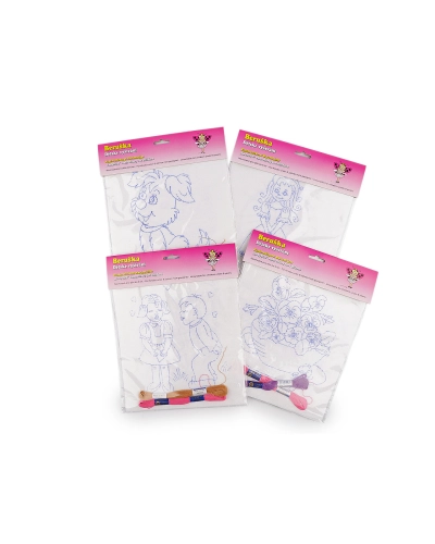 Detské vyšívanie s predtlačeným motívom 2 ks - 1 sáčok | Mimib