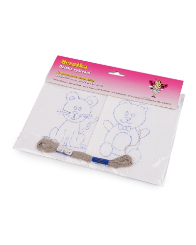 Detské vyšívanie s predtlačeným motívom 2 ks - 1 sáčok | Mimib