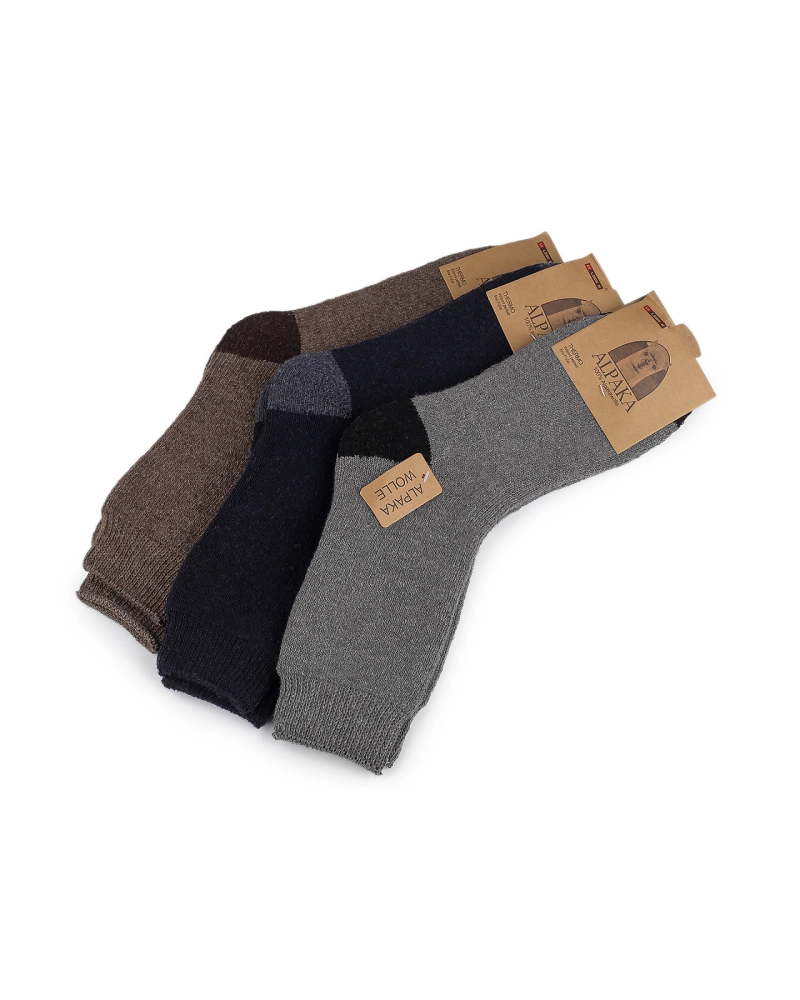 Pánske vlnené ponožky Alpaka - 3 pár | Mimib