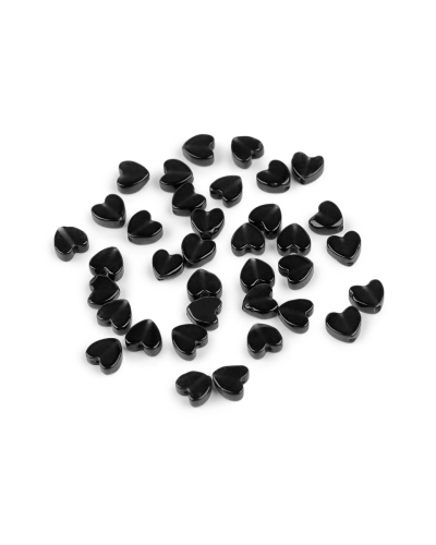 Minerálne a sklenené koráliky srdce Ø6 mm - 35 ks | Mimib