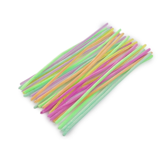 Chlpaté drôtiky na tvorenie pastelové Ø6 mm dĺžka 30 cm - 30 ks | Mimib