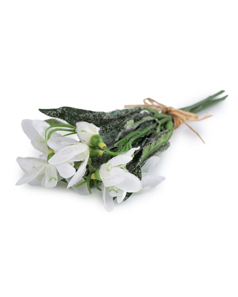 Umelé snežienky s efektom námrazy - 1 zväzok | Mimib