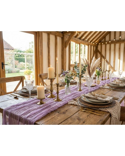 Krčený behúň v štýle boho pre svadby a oslavy 0,5x3 m - 1 ks | Mimib