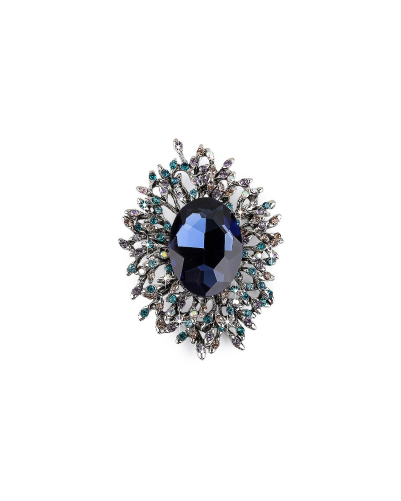 Brošňa s brúsenými kamienkami a kameňom - 1 ks | Mimib