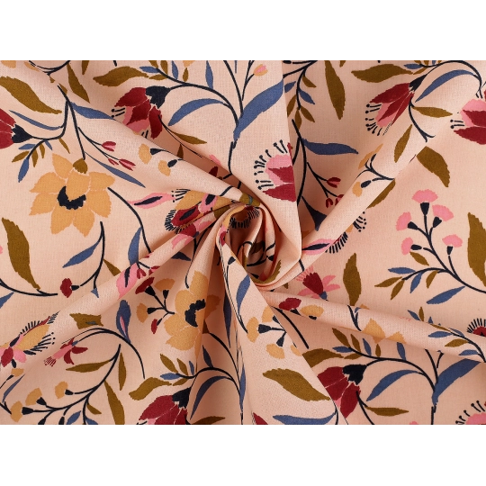 Bavlnená látka / plátno kvety - 1 m | Mimib