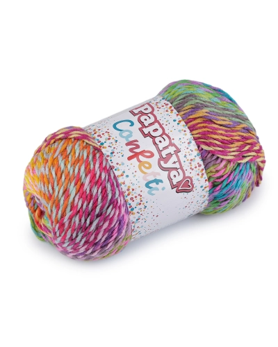 Pletacia priadza Papatya Confetti 100 g - 1 ks | Mimib