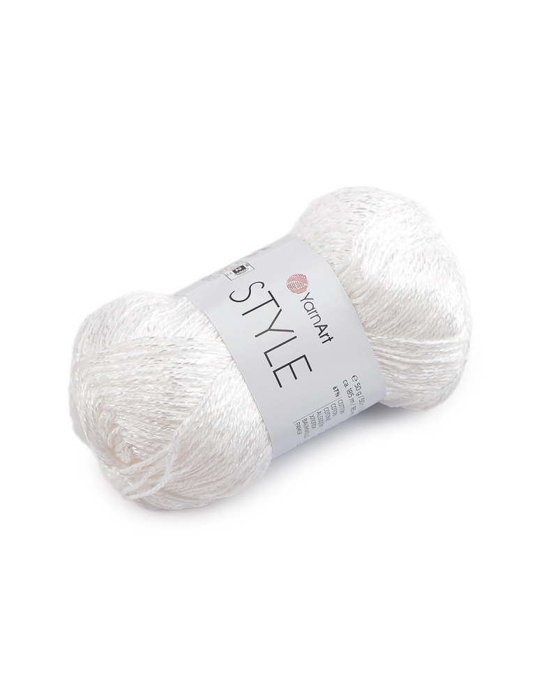 Bavlnená pletacia priadza Style s viskozovým vláknom 50 g - 1 ks | Mimib