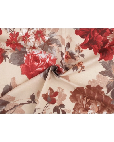 Bavlnená látka / plátno kvety / ruže šírka 220 cm - 1 m | Mimib