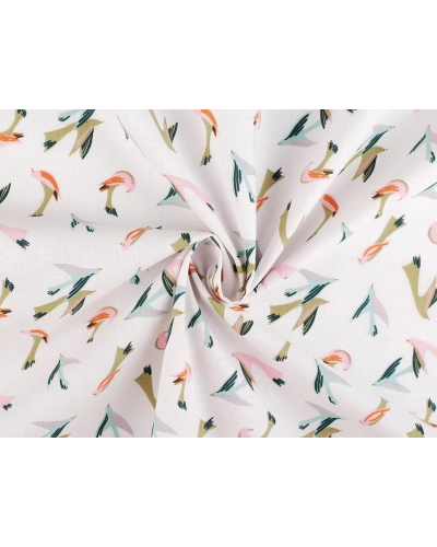 Bavlnená látka / plátno vtáčik - 1 m | Mimib