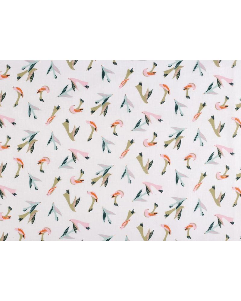Bavlnená látka / plátno vtáčik - 1 m | Mimib