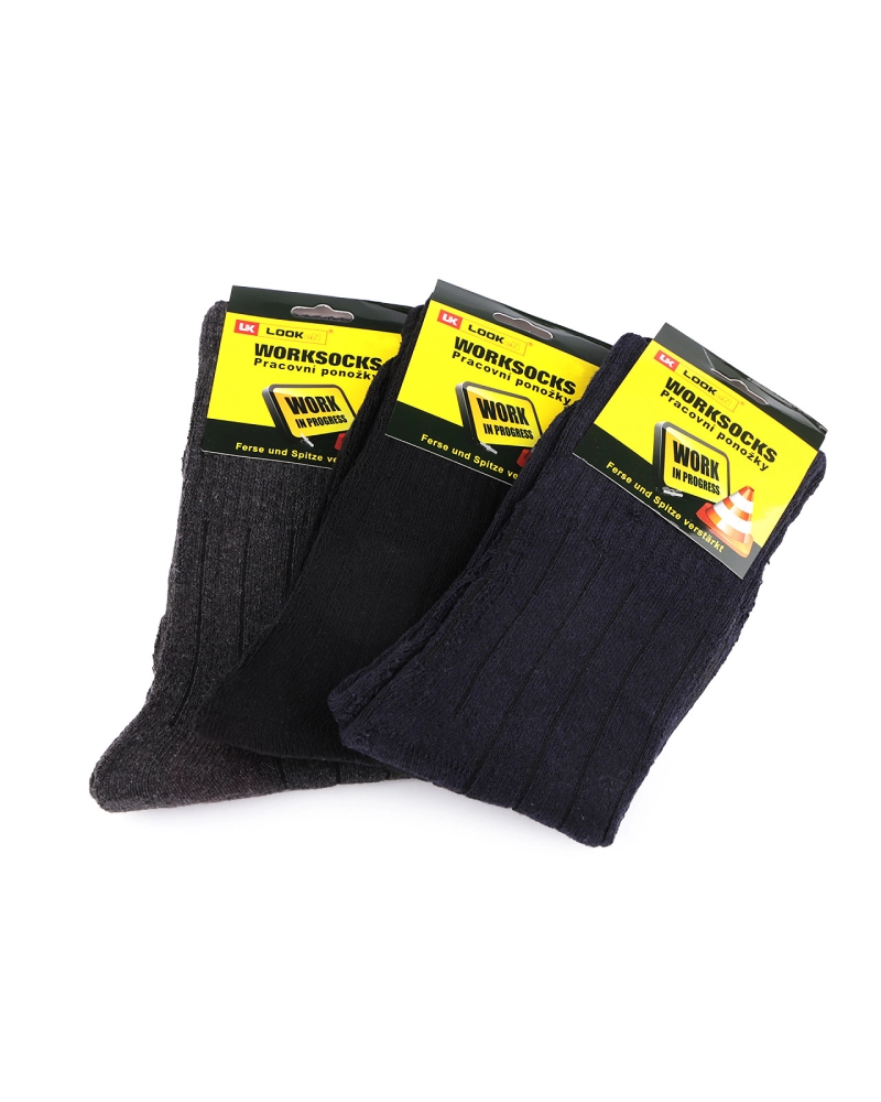 Pánske bavlnené ponožky pracovné - 3 pár | Mimib